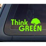 Think Green Car Decal / Sticker