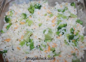 rice and broccoli mix