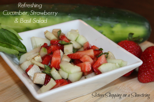 cucumber strawberry basil salad