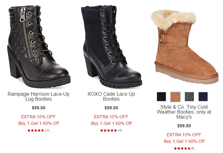Boots at Macy&#39;s: Buy One Get One 60% Off Plus an Extra 15% Off!