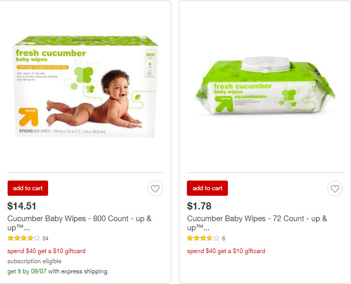 up and up baby wipes