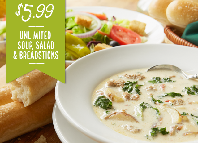 Olive Garden Print Your Coupon For Unlimited Soup Salad And