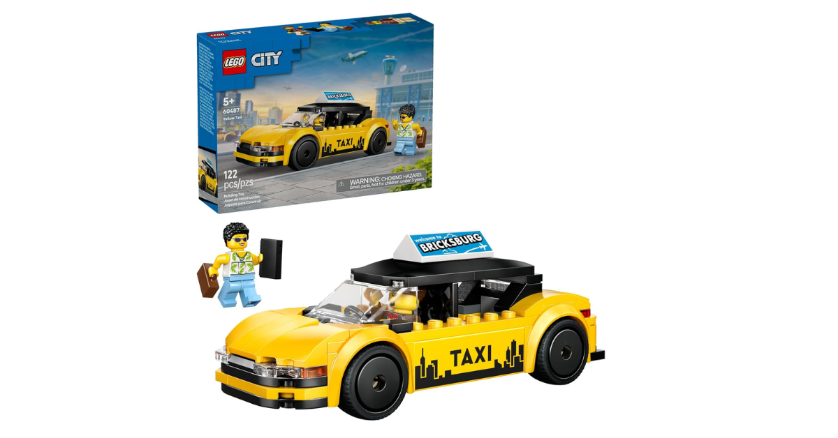 LEGO City Yellow Taxi Car