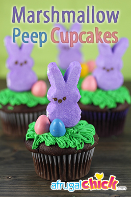Marshmallow peep cupcakes