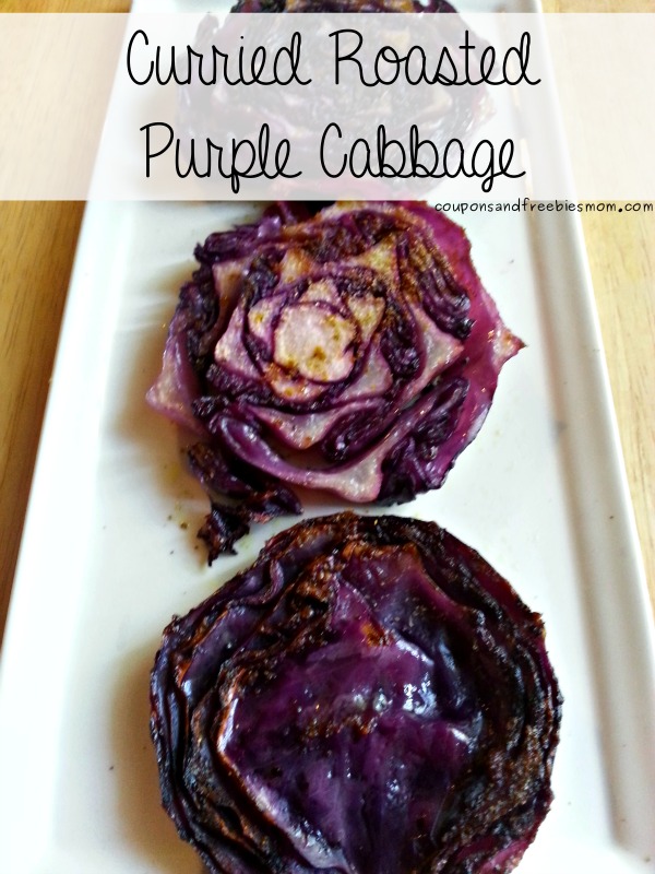 curried roasted purple cabbage