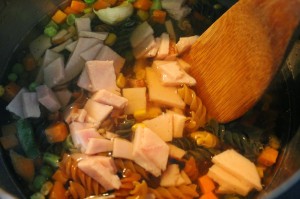 turkey noodle soup cook