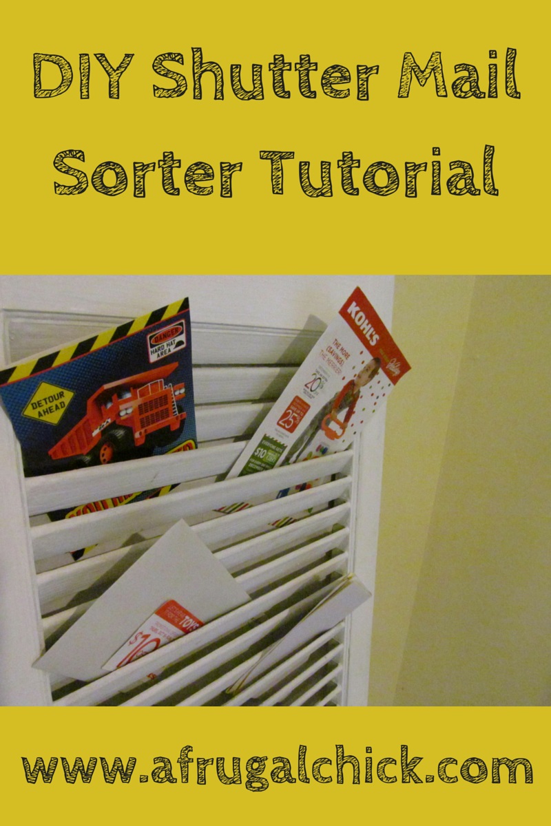 DIY Shutter Mail Sorter Tutorial