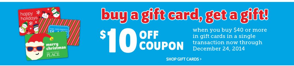the childrens place ten dollar coupon
