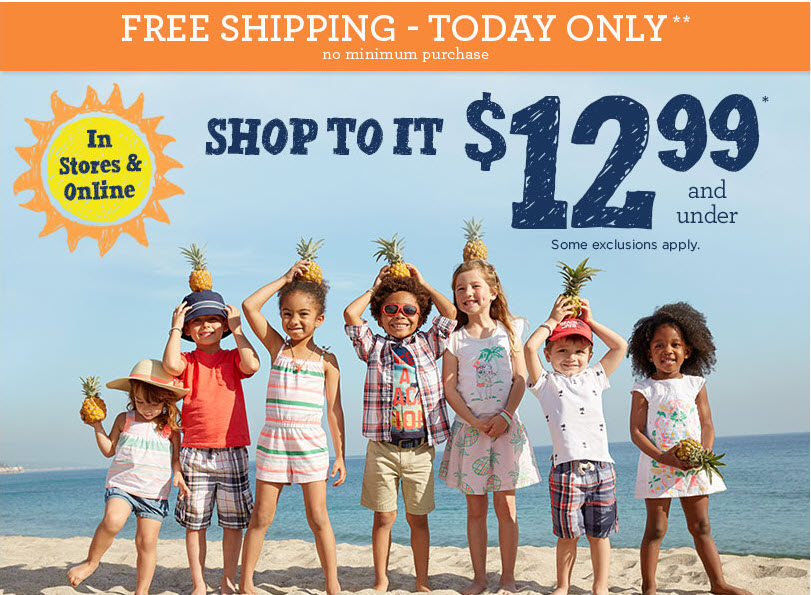 gymboree free shipping twelve 99 and under