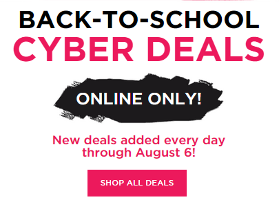 kohls back to school cyber sale