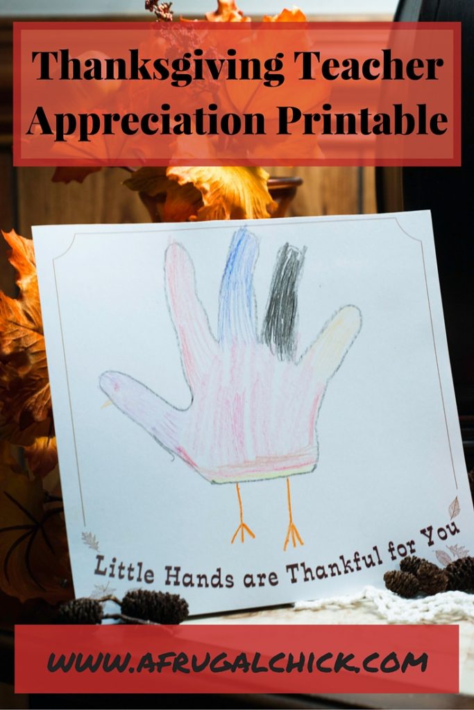 Thanksgiving Teacher Appreciation Printable