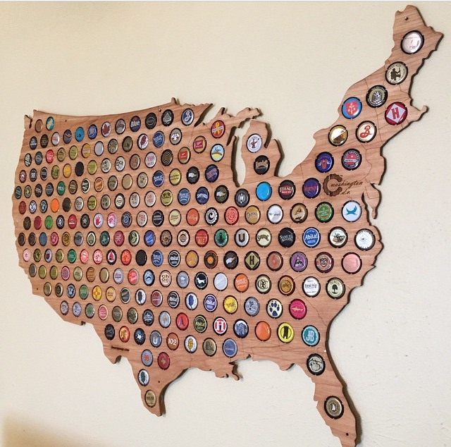 beer cap map