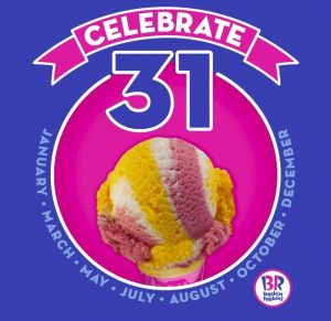 baskin robbins celebrate 31