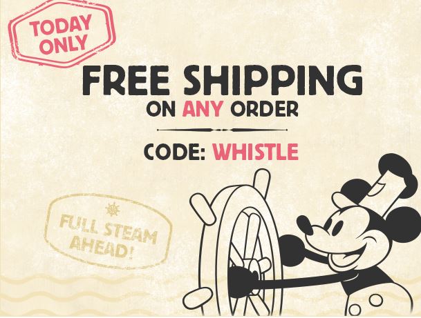 disney free shipping steamboat willie