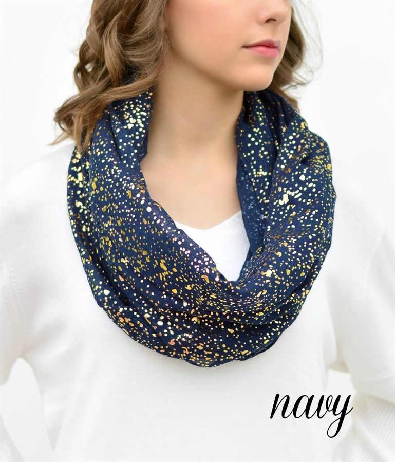 navy sparkle scarf