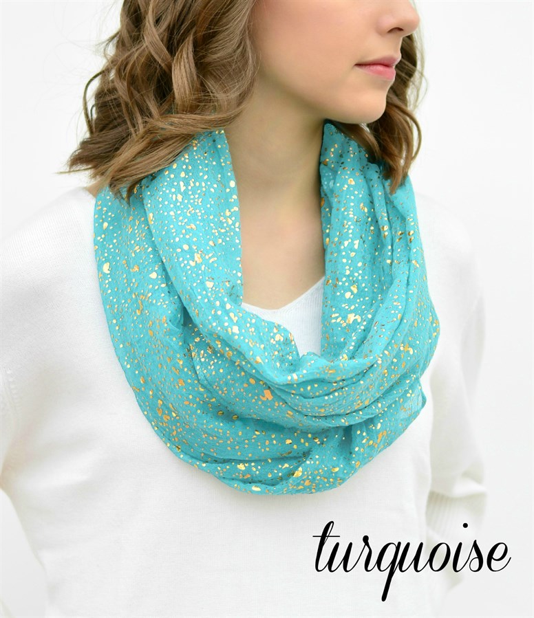 turquiose sparkle scarf