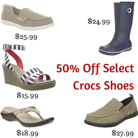 50% Off Select Crocs Shoes