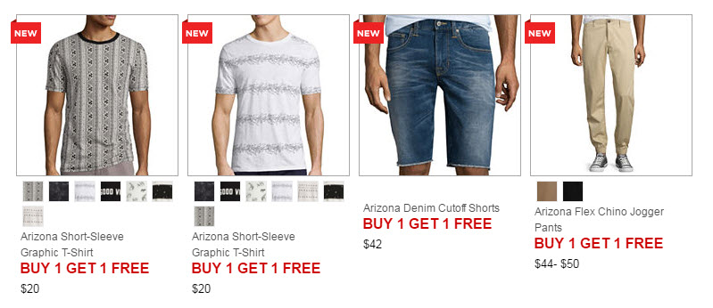 jcpenney buy one get one free sale