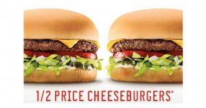 sonic half price cheeseburger