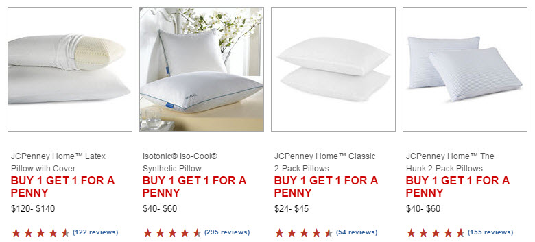 jcpenney pillow sale