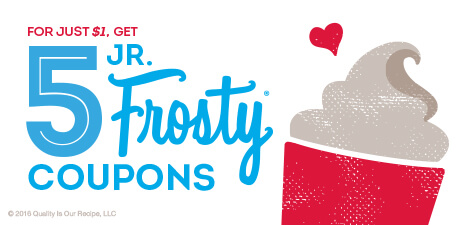 FREE Jr. Frosty Coupon Book – $1.00 Donation to Dave Thomas Foundation