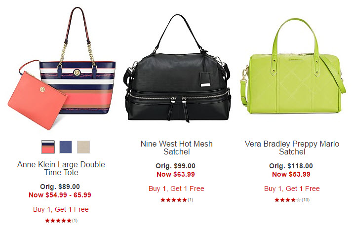 Macy’s: Select Handbags Buy 1 Get 1 For FREE + Free Shipping!
