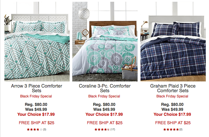 Macy’s: 3pc Comforter Sets All Sizes Twin- King $17.99 (Reg. $80)