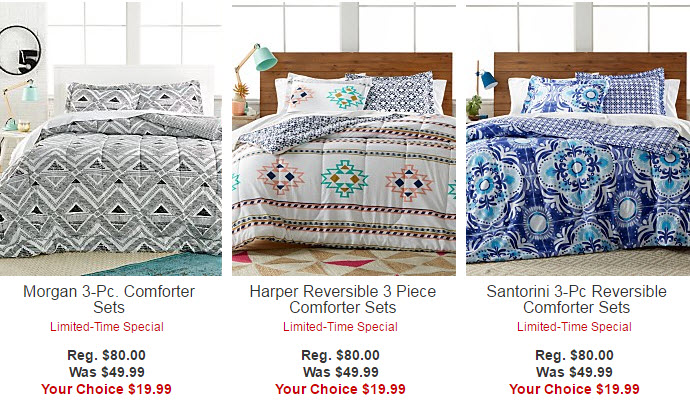 Macys: $80 Comforter Sets Only $19.99