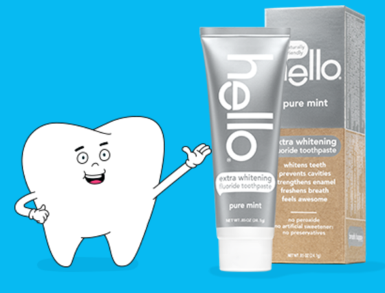 FREE Hello Extra Whitening Toothpaste Sample