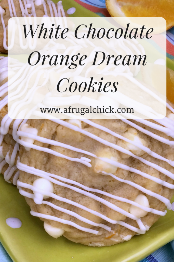 White Chocolate Orange Dream Cookies- Remember the orange dreamsicles you had as a kid? Imagine them covered in white chocolate and warm out of the oven! 