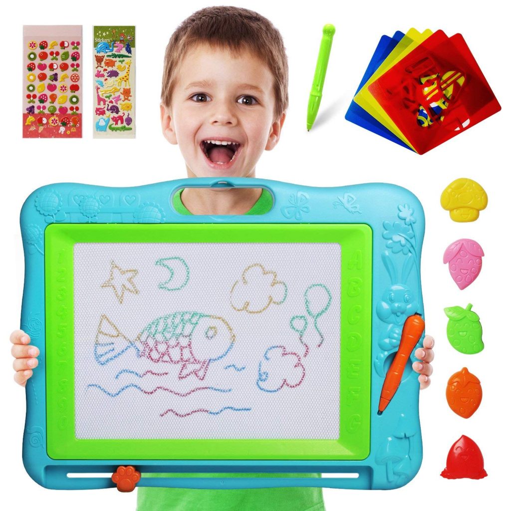  Gamenote Extra Large Magnetic Drawing Board 18×13 with Stamps &  Stencils $12.49 After Coupon Code
