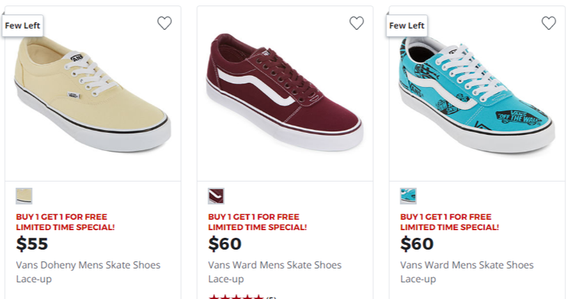 buy one get one free shoes vans