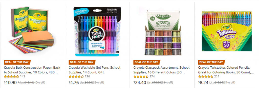 Amazon: Save up to 70% on select Back to School Essentials from Crayola