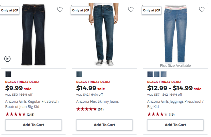 Arizona Jeans Size Chart Womens