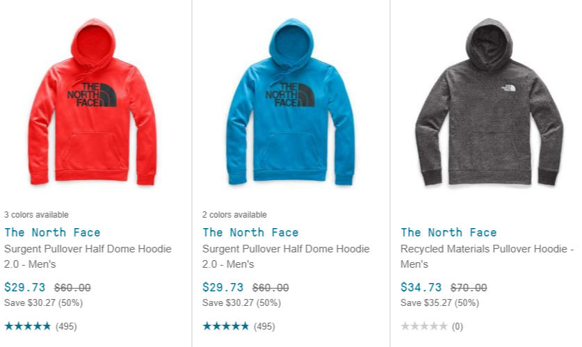 50% Off The North Face Hoodies, Pullovers and Sweaters With FREE Shipping