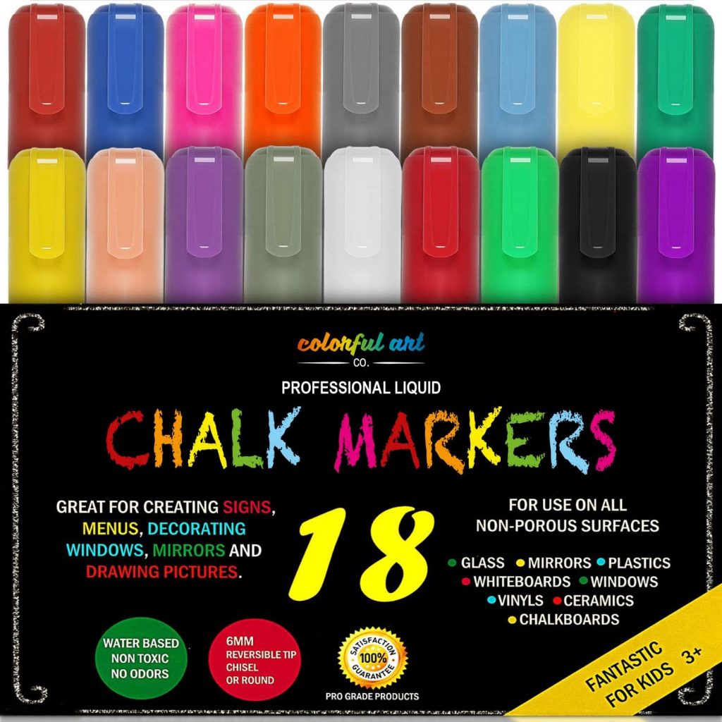 Lowest Price: 18 Count Chalk Markers and Pens