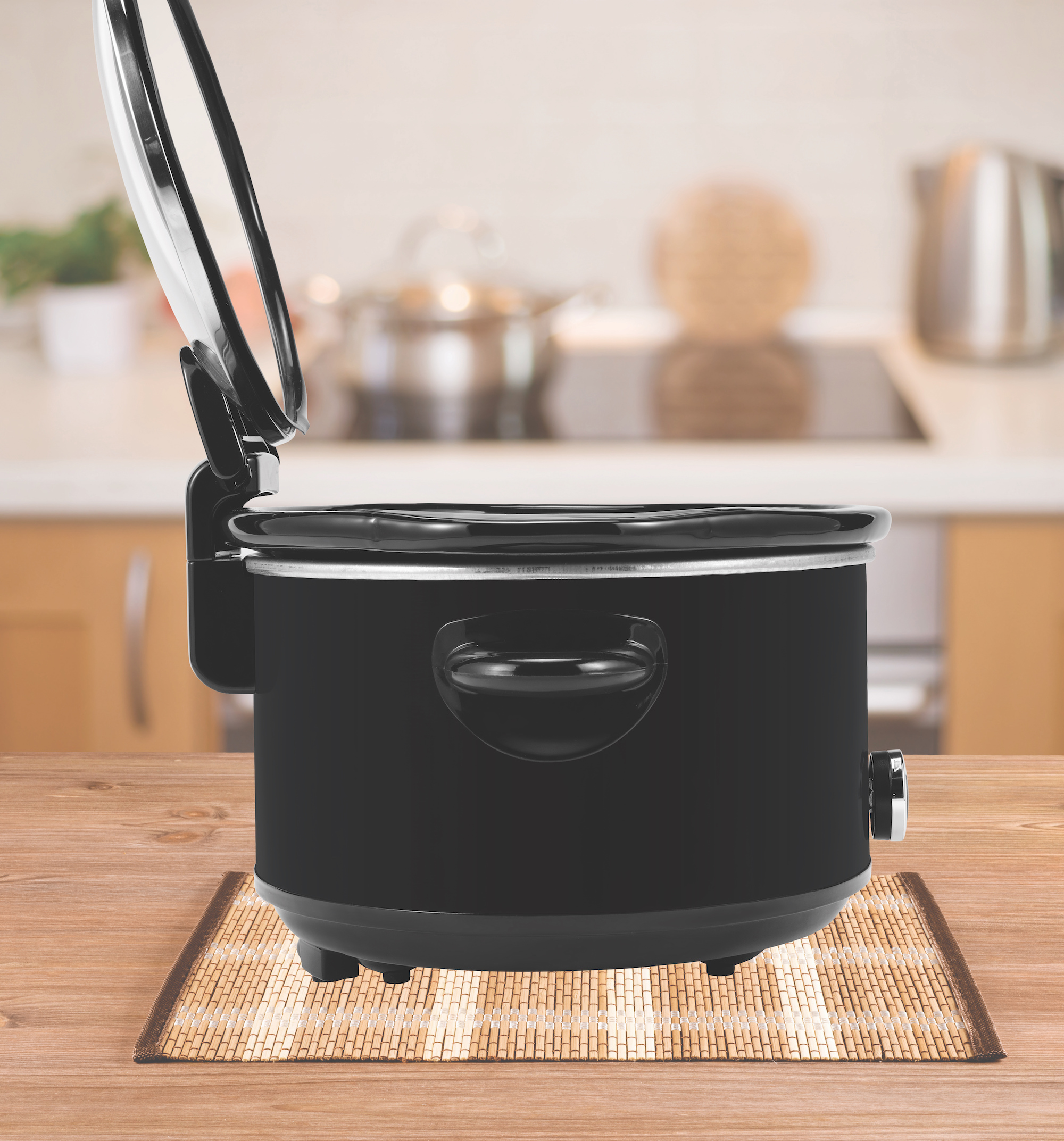 Dishwasher Safe Black Crock-Pot 4.5 Quart Lift & Serve Programmable Slow Cooker