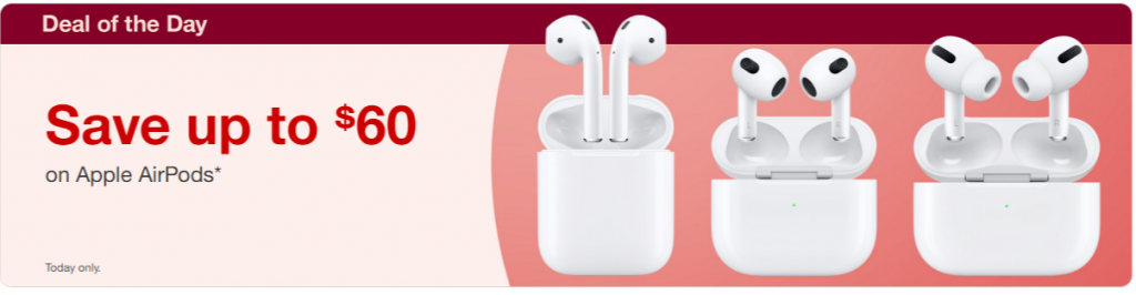 Target Daily Deal: Up To $60 Off Apple 