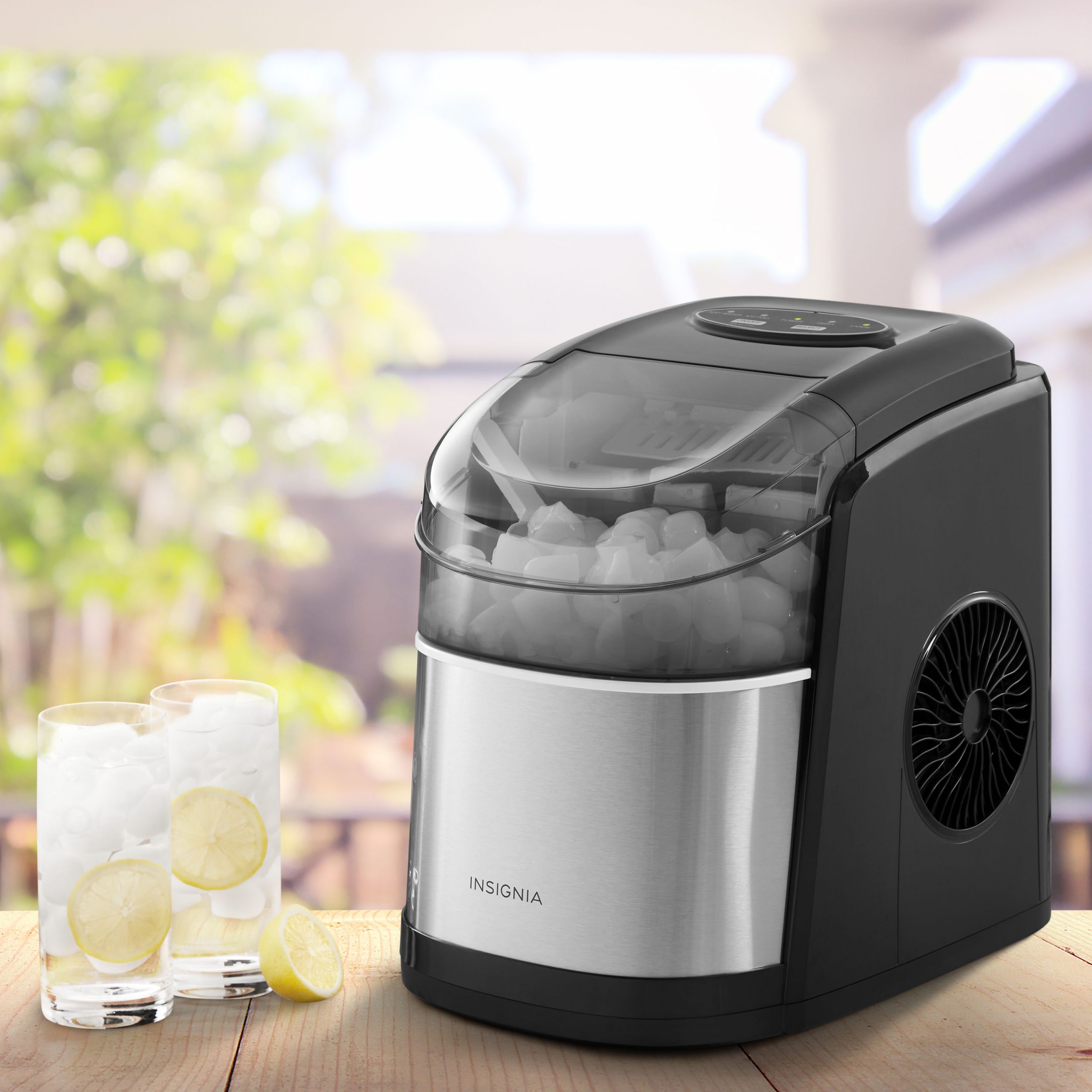 Insignia™ - Portable Icemaker 33 lb. With Auto Shut-Off - Stainless Steel  $119.99 Shipped