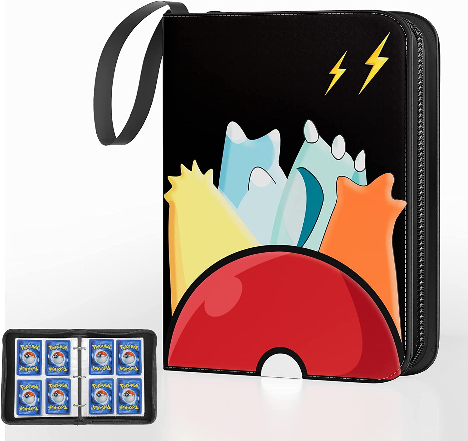 Lowest Price: For Pokemon Card Binder 4 Pocket, Card Holder for Pokemon  Cards