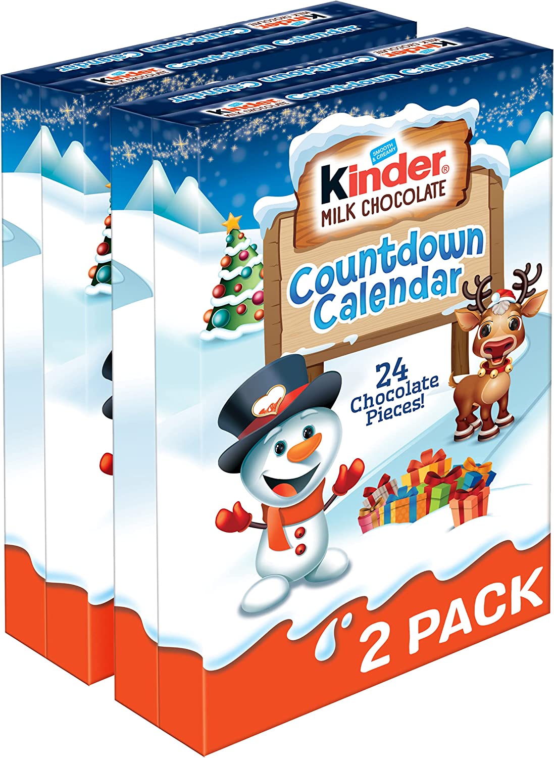 Amazon Lowest Price: Kinder Joy Christmas Advent Calendar, 24 Count, Pack  of 2