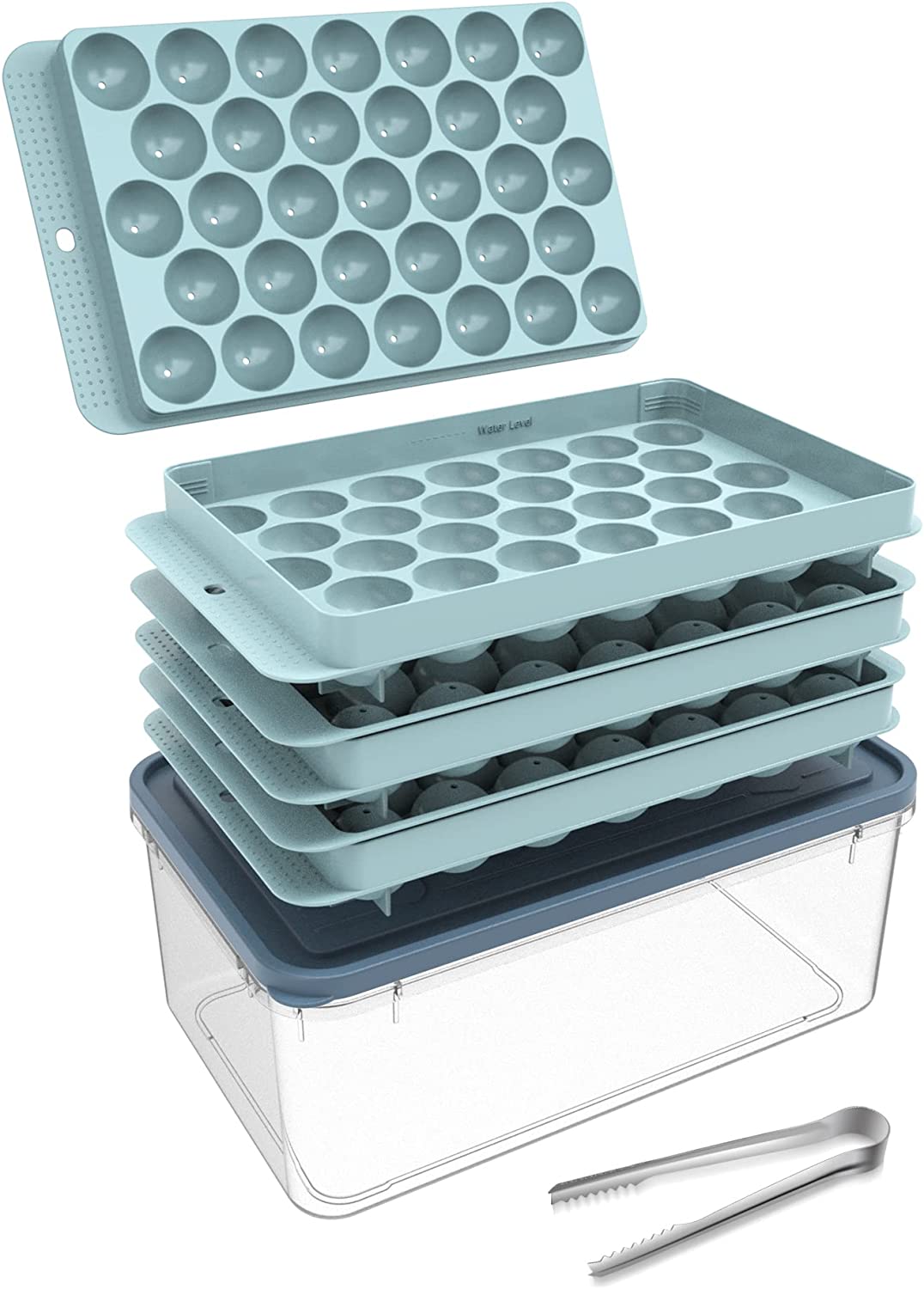 50% Coupon: Circle Ball Ice Trays for Freezer with Lid & Bin