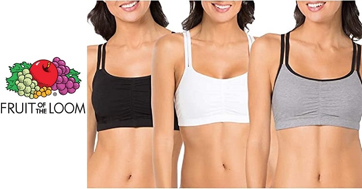 Lowest Price: Fruit of The Loom Spaghetti Strap Sports Bras