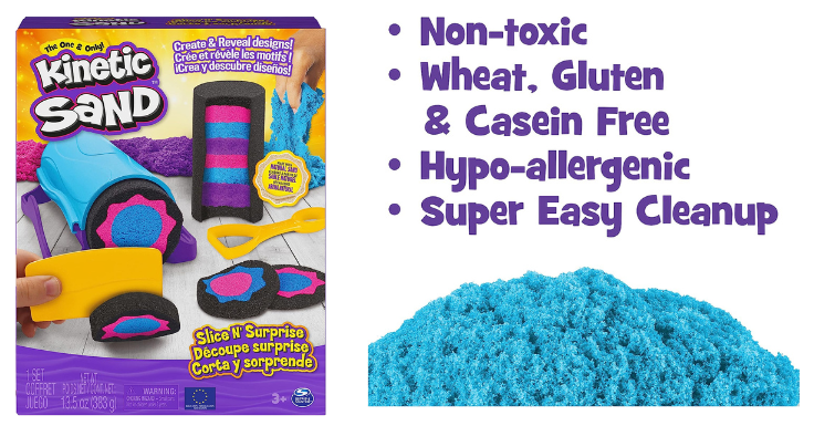 Lowest Price: Kinetic Sand, Slice N' Surprise Set With 13.5oz Of  Black, Pink And Blue Play Sand And 7 Tools