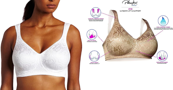  Playtex Womens 18-Hour Ultimate Lift & Support Wireless Full-Coverage  Bra