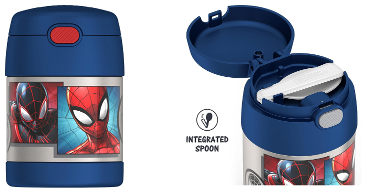 Lowest Price: THERMOS FUNTAINER 10 Ounce Stainless Steel Vacuum  Insulated Kids Food Jar with Spoon, Spider-Man