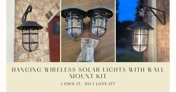 Hanging Wireless Solar Lights With Wall Mount Kit