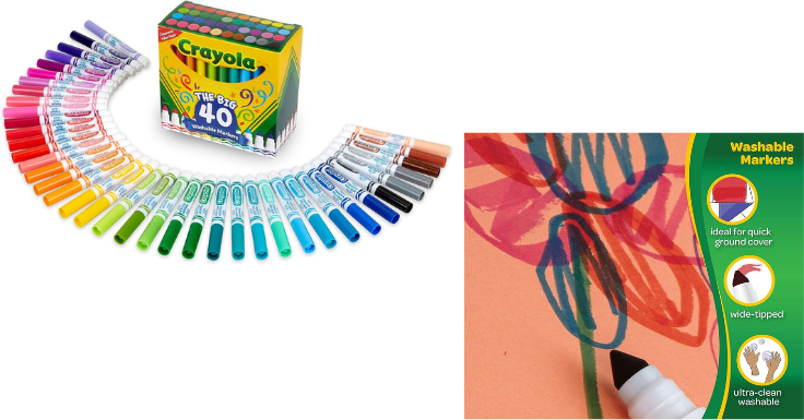 Crayola Washable Broad Line Markers 40 Colors
