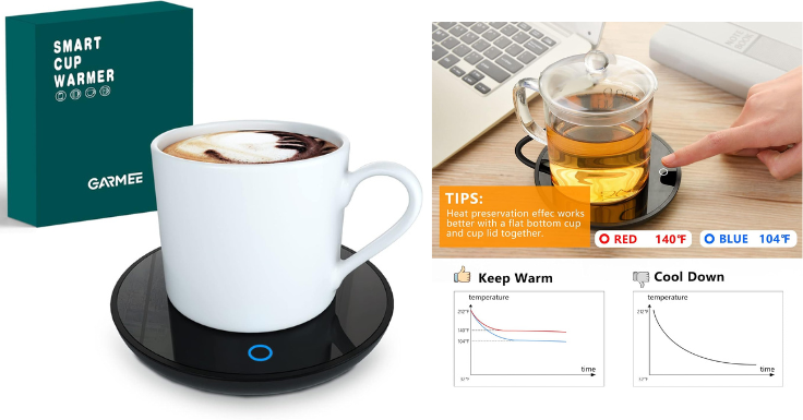 Lowest Price: Smart Coffee Warmer, Mug Warmer with 2 Temperature  Settings