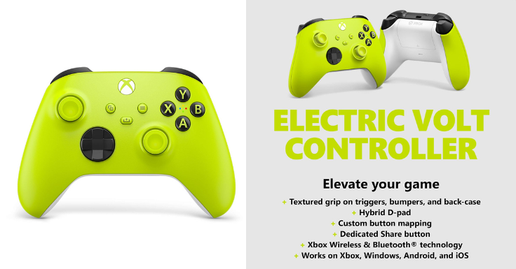 Amazon Lowest Price: Xbox Core Wireless Controller – Electric Volt – Xbox  Series X|S, Xbox One, and Windows Devices